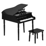 Costway 30-key Classic Baby Grand Piano Toy Toddler Birthday Wood W/bench Black. Fixed Price $89.99.