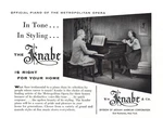 1956 Knabe: Official Piano Metropolitan Opera Vintage Print Ad. Fixed Price $7.50.