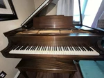 Steinway & Sons Model M Grand Piano, Mahogany, Tubular Metallic Action Frame. Fixed Price $20000.00.