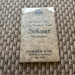 1920s The Twelve Year Sohmer Piano Guarantee W Original Envelope 57th St Newyork. Fixed Price $25.00.