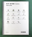 Casio Ct-s190 Instruction Manual: 51 Pages Coil Bound & Protective Covers!. Fixed Price $18.95.