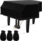 Tindtop Grand Piano Cover, Velvet Dustproof Baby Cover Washable Soft Borde. Fixed Price $62.40.